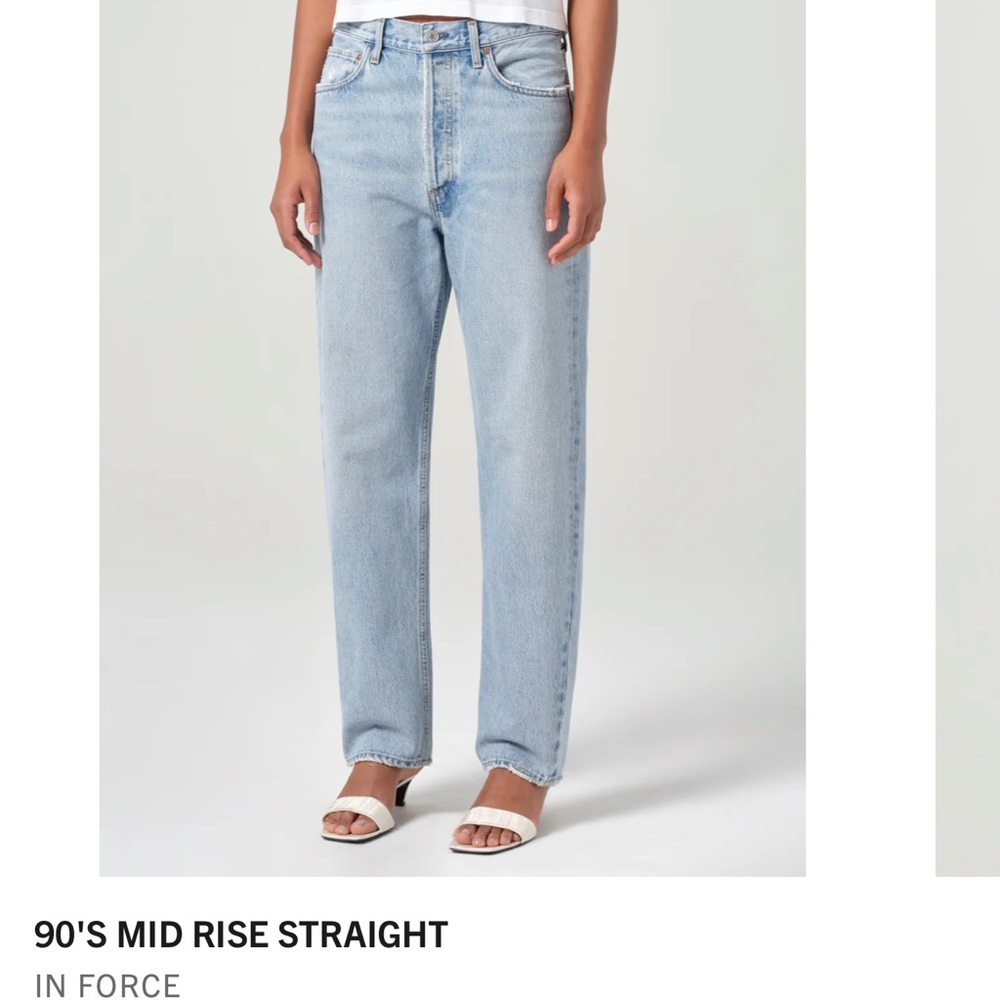 Agolde Light Blue Straight Leg Jeans